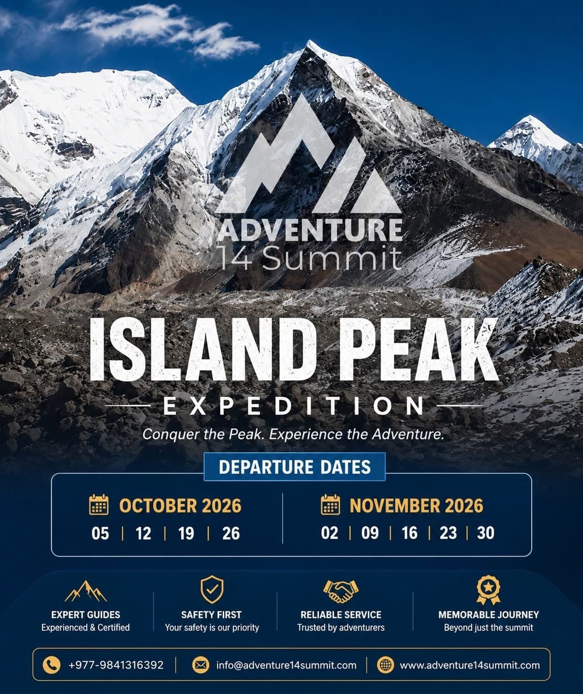 ISLAND PEAK (6189M) WITH EVEREST BASE CAMP TREK